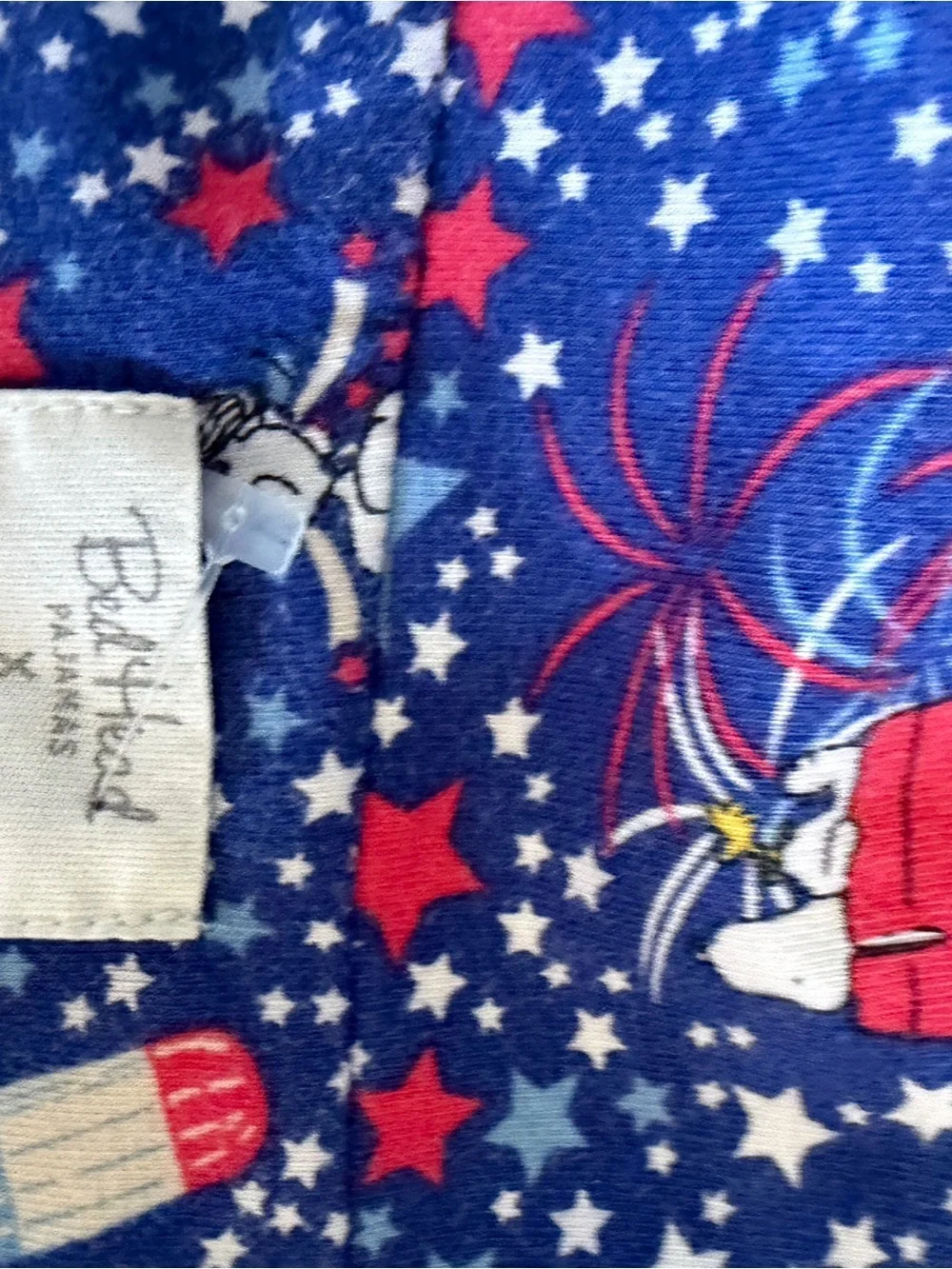 Bed Head Pajamas x Peanuts Pajama Set Red White and Blue XS